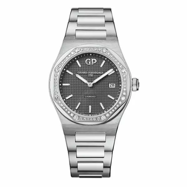 80189D11A231-11A.jpg Girard Perregaux Laureato 80189D11A231-11A Slate Grey Diamond Bezel 34mm - Image 1