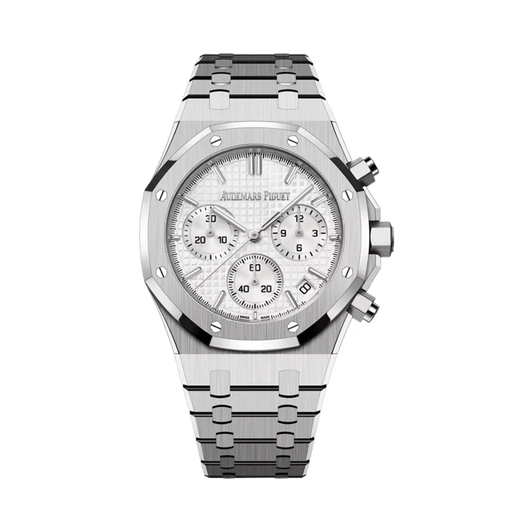 Audemars-Piguet-Royal-26240ST.OO_.1320ST.07.png Audemars Piguet Royal Oak 26240ST.OO.1320ST.07 Chronograph 41mm White Dial Men’s Watch - Image 1