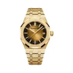 Audemars Piguet Royal Oak 15550BA.GG.1356BA.01 Frosted Yellow Gold Smoked Yellow Gold Dial 37mm Unisex Watch