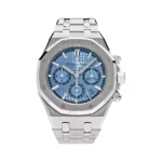 Audemars Piguet Royal Oak 26317BC.OO.1256BC.01 White Gold 38mm Light Blue Dial Unisex Watch