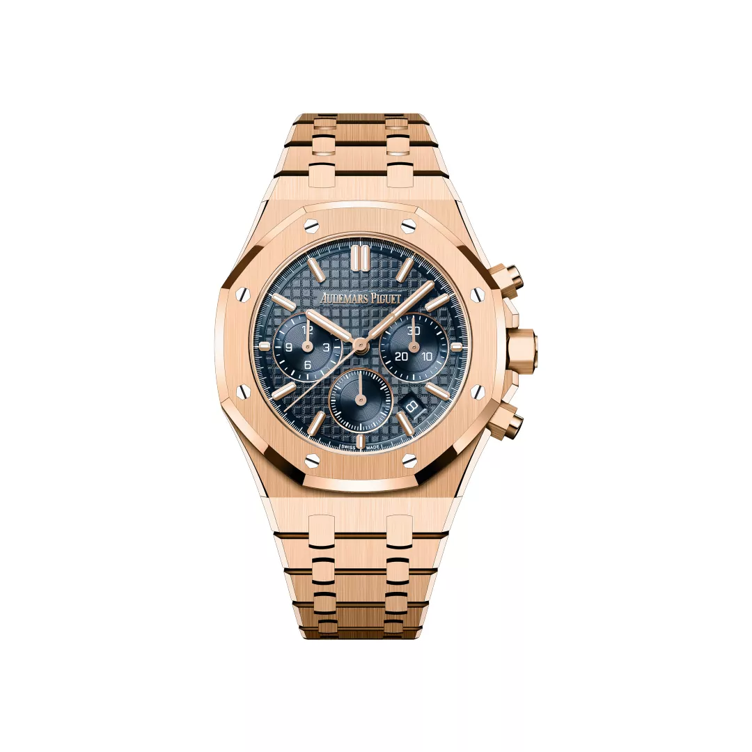 Audemars-Piguet-Royal-Oak-267150OR.OO_.1356OR.01-1.jpg Audemars Piguet Royal Oak 26715OR.OO.1356OR.01 Chronograph 38mm Rose Gold Blue Dial - Image 1