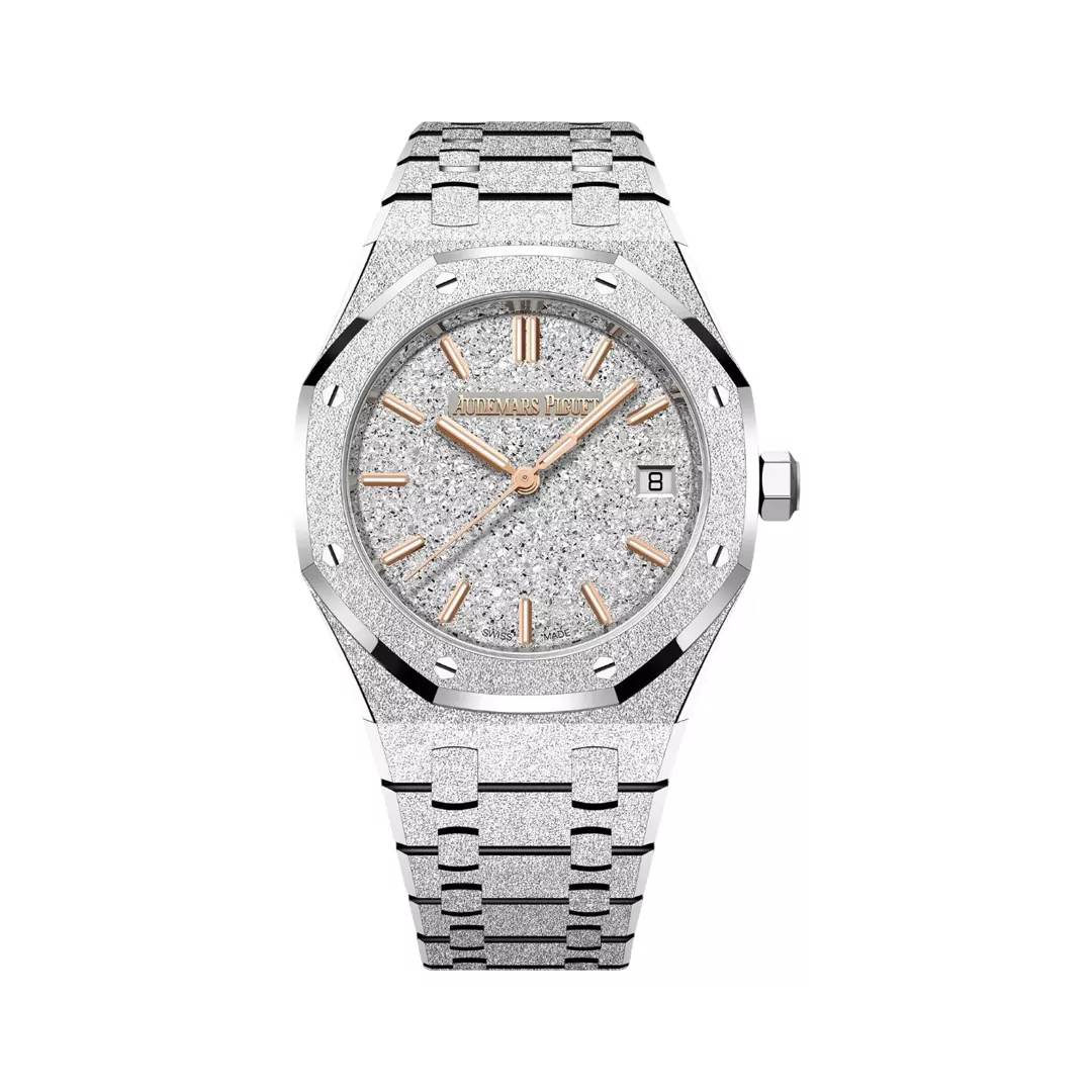 Audemars-Piguet-Royal-Oak-77450BC.GG_.1361BC.01.jpg Audemars Piguet Royal Oak 77450BC.GG.1361BC.01 Automatic White Gold Frosted Dial 34mm Ladies Watch - Image 1