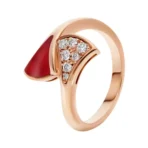 Bvlgari Divas Dream 356445 AN858645 18K RG & Pave Diamonds Ring - Image 3