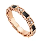 Bvlgari Serpenti Viper 356550 AN858710 18k Onyx And Pave Diamonds Ring - Image 2