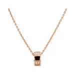 Bvlgari Serpenti Viper 356554 CL858712 18k Rose Gold Pave Diamonds Necklace