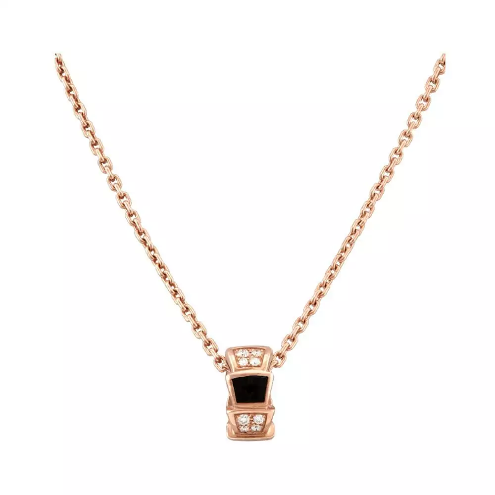 Bvlgari-Serpenti-Viper-356554-CL858712.jpg Bvlgari Serpenti Viper 356554 CL858712 18k Rose Gold Pave Diamonds Necklace - Image 1