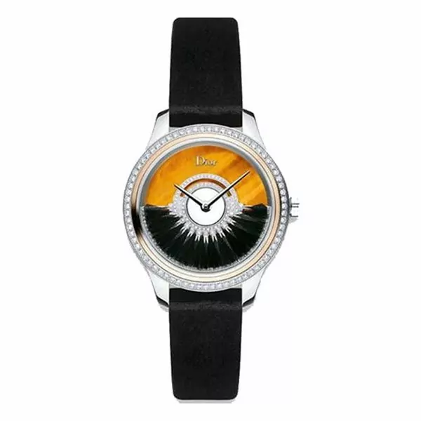 CD153B2SA001.jpg Dior Grand Bal Plume Cd153B2Sa001 Tiger Eye Diamond Set Bezel Stainless Steel - Image 1