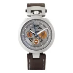 Bovet Pininfarina Cambiano Chpin010-74 Silver Dial Chronograph 45Mm Stainless Steel Brown Leather Strap Men’S Watch