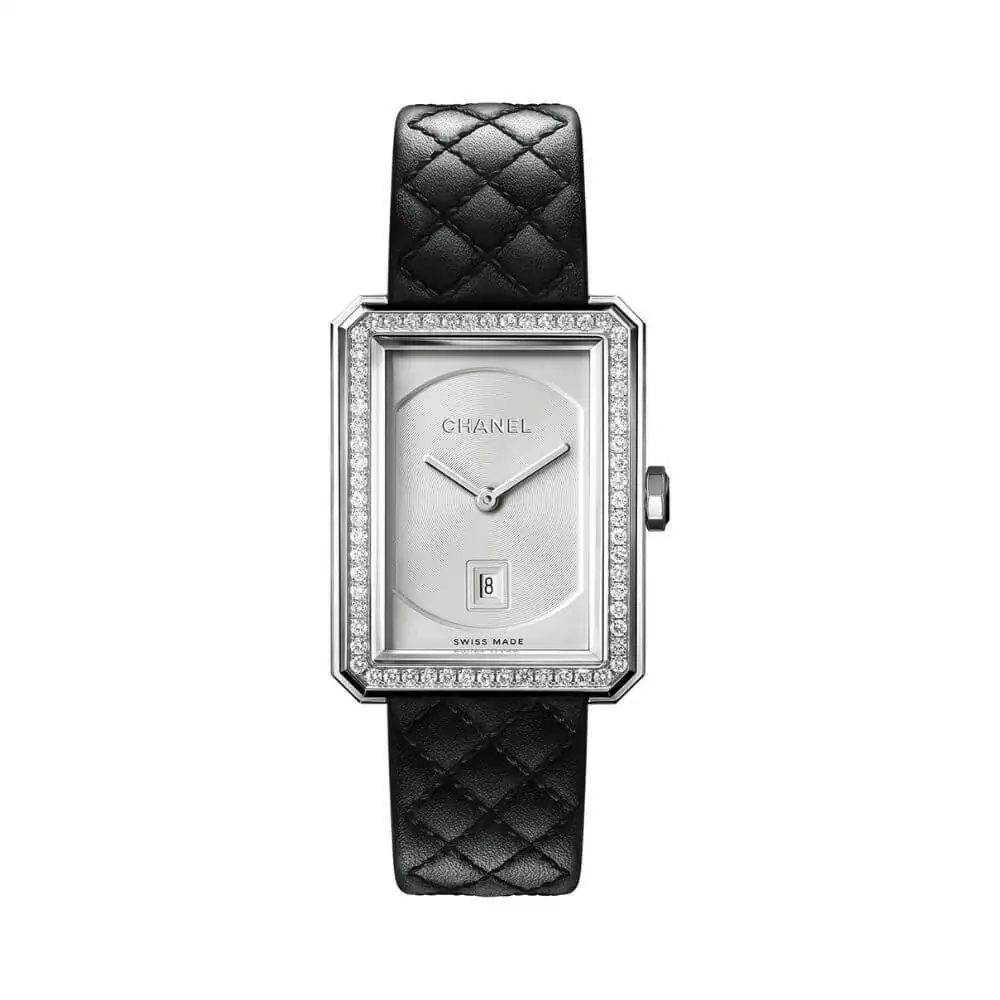 Chanel-Boy-Friend-H6677.jpg Chanel Boy Friend H6677 Quartz White Gold Silver Dial - Image 1