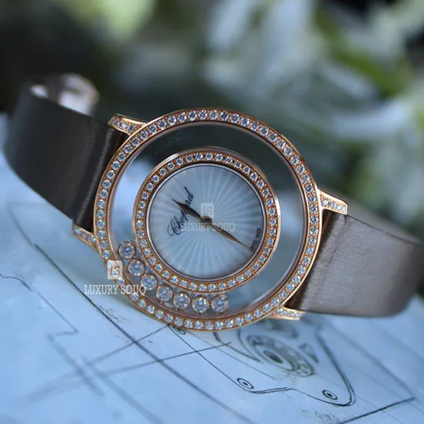 Chopard-Happy-Diamond-209429-5107-2.jpg Chopard Happy Diamonds 18Kt Rose Gold 32Mm Ladies Watch - Image 1