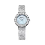 Chopard L’Heure Du Diamant Round 10A178-1314 White Gold Blue Dial 26mm Ladies Watch