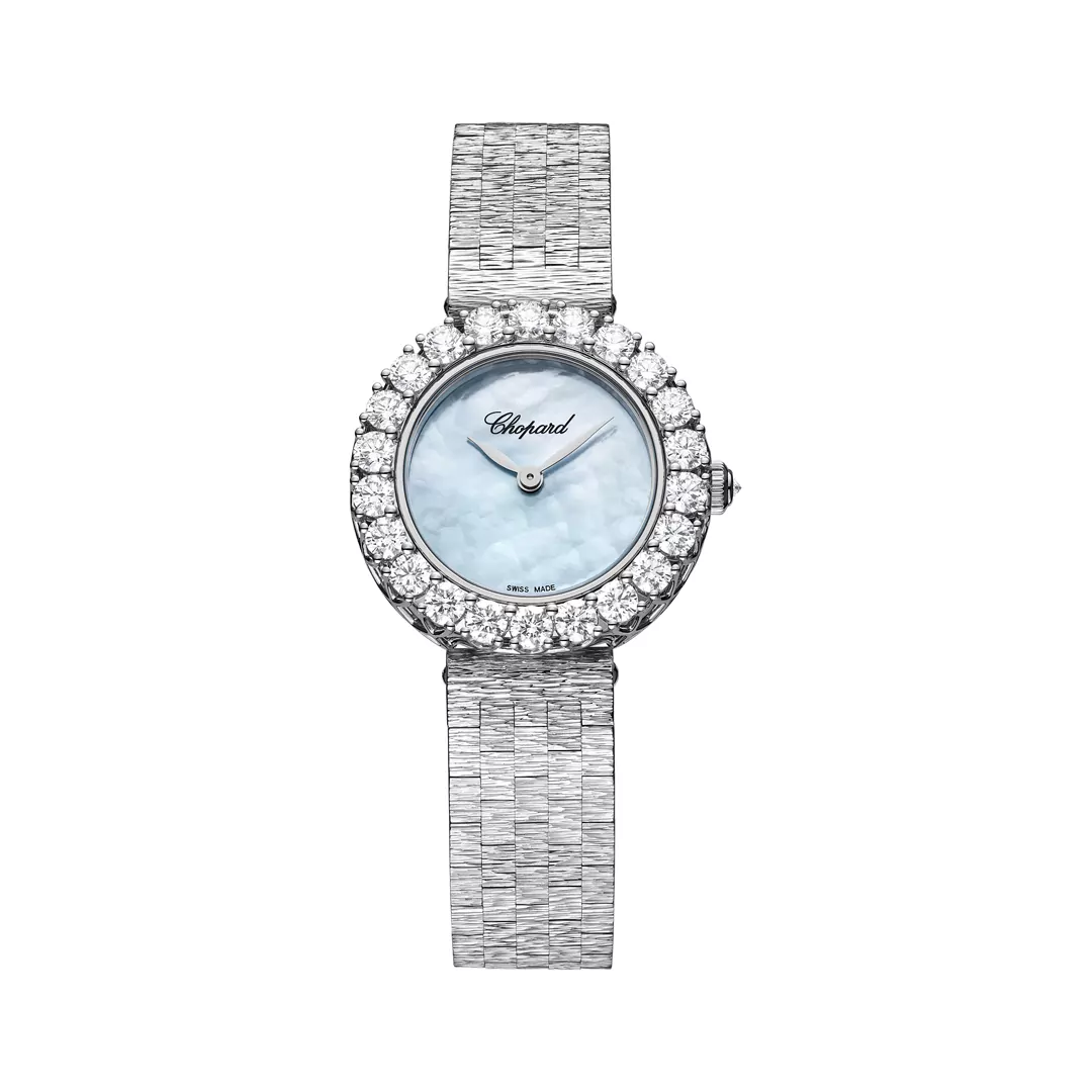 Chopard-LHeure-Du-Diamant-Round-10A178-1314-1.jpg Chopard L’Heure Du Diamant Round 10A178-1314 White Gold Blue Dial 26mm Ladies Watch - Image 1