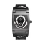 De Grisogono Dual Time UNO DF N20 Automatic PVD Stainless Steel Black Alligator Strap Black Dial