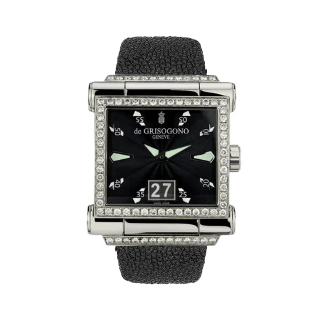 De-Grisogono-Instrumento-Grande-N01.png De Grisogono Instrumento Grande N01 Diamonds Fixing Black Dial - Image 1