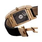 De Grisogono Instrumento UNO DF 6064 Automatic Rose Gold Diamond Bezel Galuchat Strap Black Diamond Dial - Image 2