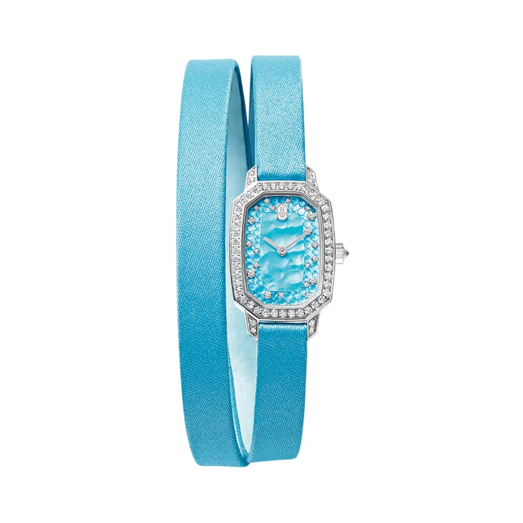 EMEQHM18WW014.png Harry Winston Emerald EMEQHM18WW014 Quartz Turquoise 24mm MOP Dial Womens Watch - Image 1