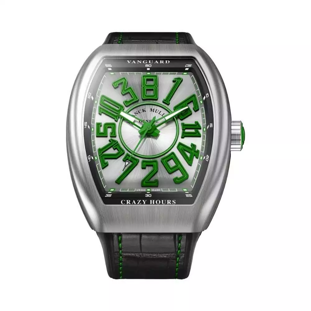 Franck-Muller-V-45-CH-AC-VR.jpg Franck Muller V 45 CH AC VR Vanguard Green Numeral Dial Men’s Watch - Image 1