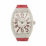 Franck Muller Vanguard V 32 QZ AC RG Quartz Red Aftermarket Diamond Set Bezel