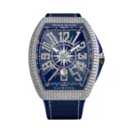 Franck Muller Vanguard V 45 SC DT YACHTING AC BL White Numerals 45mm Blue Dial Mens Wach