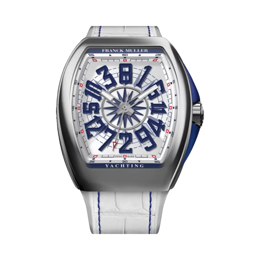 Franck-Muller-Vanguard-V-45-Sc-Dt.png Franck Muller Vanguard V 45 Sc Dt Yachting Ac Bl White Dial - Image 1