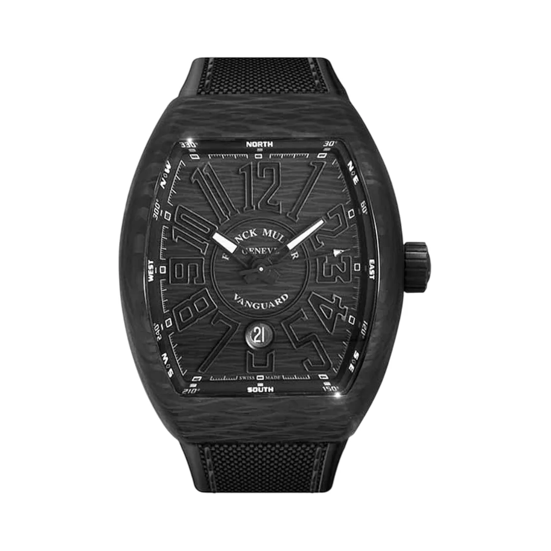 Franck-Muller-Vanguard-V45-SC-DT-CARBON-NR.png Franck Muller Vanguard V45 SC DT CARBON NR Carbon 44mm Black Dial Men’s Watch - Image 1