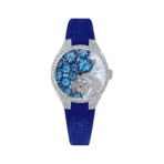 Graff MasterGraff Technical Floral MGFA37WGSLDMPA White Gold 37mm Mop Blue Dial Ladies Watch