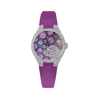 Graff-MasterGraff-Technical-Floral-MGFA37WGSLDMPT.jpg-409x Graff MasterGraff Technical Floral MGFA37WGSLDMPT White Gold 37mm MOP Purple Dial Ladies Watch - Image 1