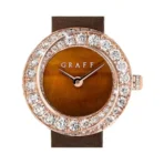 Graff Spiral GSP23PGD Tigers Eye DIal Rose Gold Brown Satin Strap - Image 5