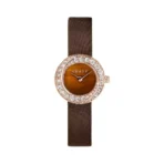 Graff Spiral GSP23PGD Tigers Eye DIal Rose Gold Brown Satin Strap