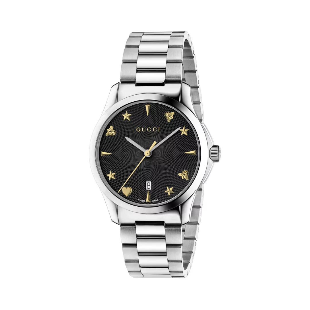 Gucci-G-Timeless-Golden-Bees-Index-YA1264029A.png Gucci G-Timeless Golden Bees Index YA1264029A Quartz 38mm Mens Watch - Image 1