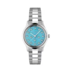 Gucci G-Timeless Quartz YA1265044 32mm Blue Dial Womens Watch