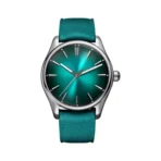 H. Moser & Cie. Pioneer Centre Seconds 3200-1214 Stainless Steel 42mm Blue Sunburst Pattern Dial Men’s Watch