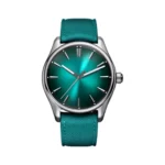 H. Moser & Cie. Pioneer Centre Seconds 3200-1214 Stainless Steel 42mm Blue Sunburst Pattern Dial Men’s Watch