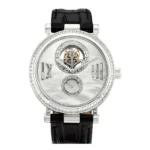 Van Cleef & Arpels 18K White Gold And Diamond Set Tourbillon With Mother Of Pearl Dial Limited Edition Watch