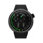 HYT H0 Black Coated H00826 Stainless Steel Manual Wind Balck Dial