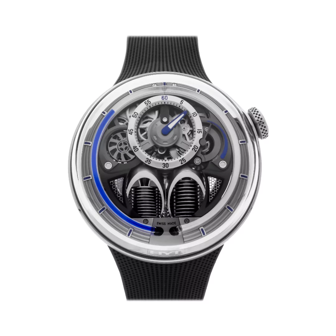 HYT-H1.0-Blue-Steel-H02023.png HYT H1.0 Blue Steel H02023 Balck Dial - Image 1