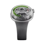 HYT H5 Green Fluid H02351 Silver Dial