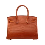 Hermes Birkin 30 Fauve Matt Croco Gold Hw Handbag - Image 3
