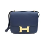 Hermes Constance 18 Blue Saphire Epsom Leather Gold HW Handbag
