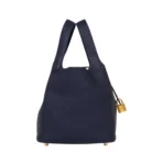 Hermes Picotin 18 Bleu Nuit Taurillon Clemence Leather Gold Hardware Bag - Image 3