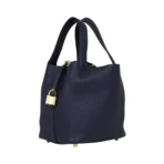 Hermes Picotin 18 Bleu Nuit Taurillon Clemence Leather Gold Hardware Bag - Image 4