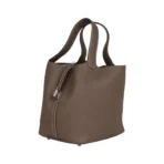 Hermes Picotin 22 Etoupe Clemence Palladium Hardware Hand Bag - Image 5