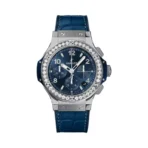Hublot Big Bang 341.SX.7170.LR.1204 Steel Diamonds Blue Dial 41mm Men’s Watch