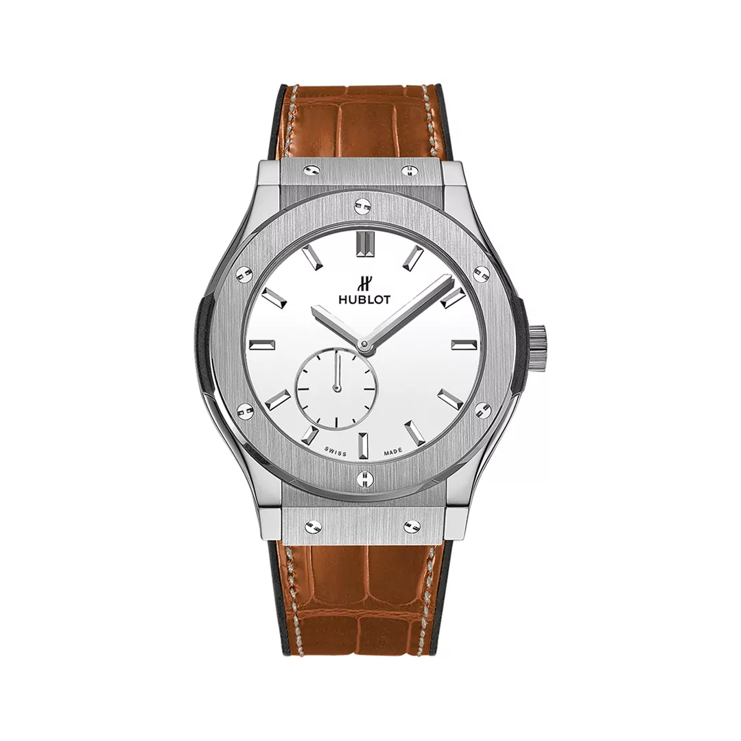 Hublot-Classic-Fusion-515.NX_.2210.LR-.jpg Hublot Classic Fusion 515.NX.2210.LR Ultra Thin Titanium 45mm White Dial Men’s Watch - Image 1