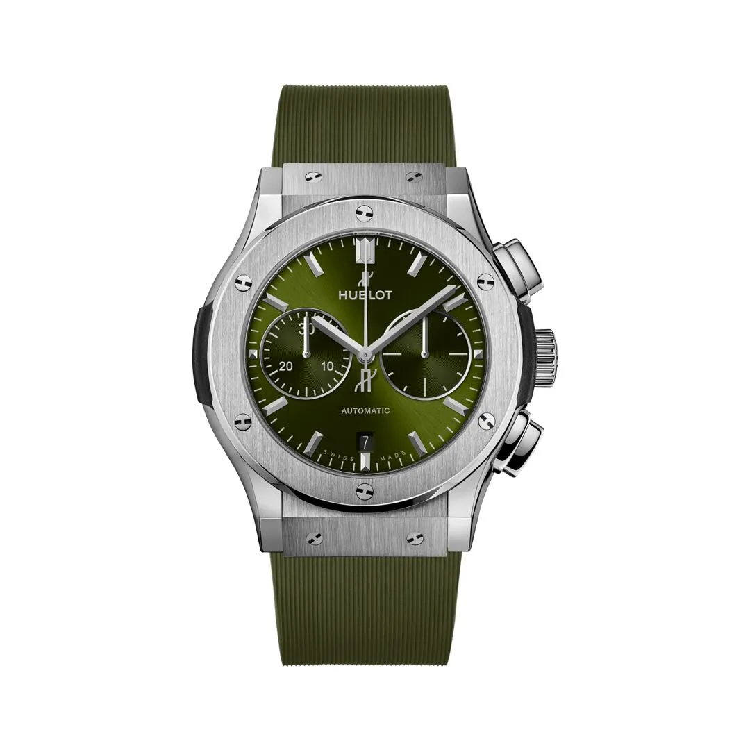 Hublot-Classic-Fusion-521.NX_.8970.RX_ Hublot Classic Fusion 521.NX.8970.RX Titanium Automatic Green Dial 45mm Men’s Watch - Image 1