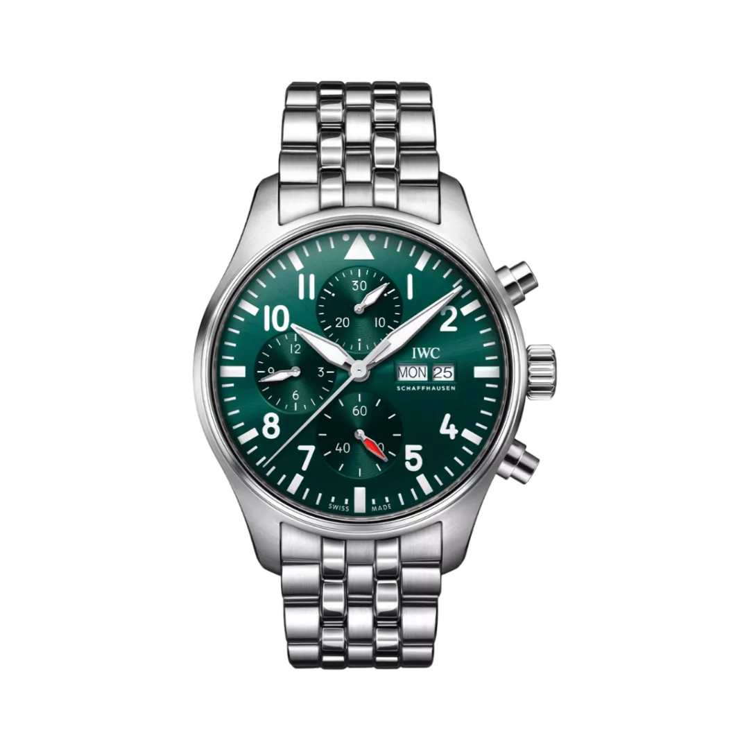 IWC-Pilots-Watch-IW378006.png IWC Pilot’s Watch IW378006 Chronograph Edition “The Last Flight” Green Dial - Image 1