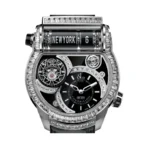 Jacob & Co. Epic SF24 Tourbillon Baguette ES802.30.BD.BD.A White Gold 2 Timezone 45mm Black Dial Mens Watch - Image 3