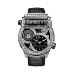 Jacob & Co. Epic SF24 Tourbillon Baguette ES802.30.BD.BD.A White Gold 2 Timezone 45mm Black Dial Mens Watch