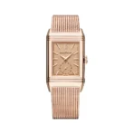 Jaeger-LeCoultre Reverso Tribute Q713216J Monoface Small Seconds Pink Gold 27.4mm Golden Dial Ladies Watch