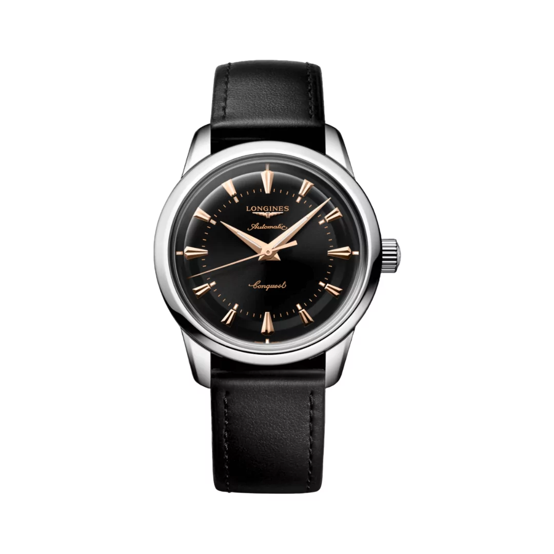 Longines-Conquest-Heritage-L16494522.png Longines Conquest Heritage L16494522 M8M 38mm Black Dial Mens Watch - Image 1